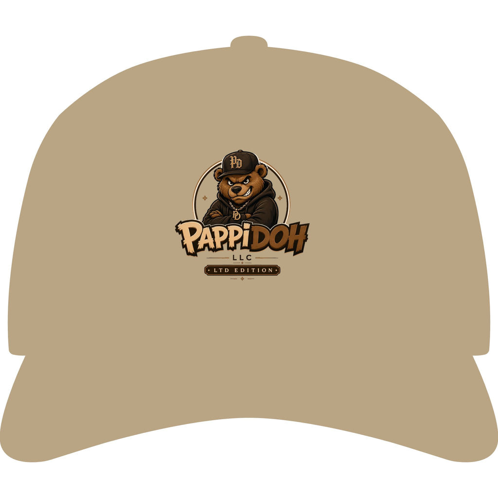 PappiDoh Logo Cap — Embroidered Bear Icon Dad Hat