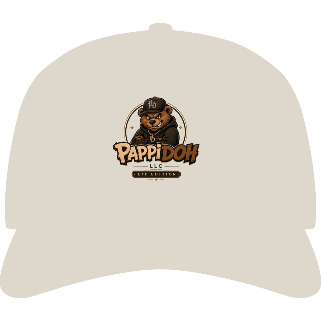 PappiDoh Logo Cap — Embroidered Bear Icon Dad Hat