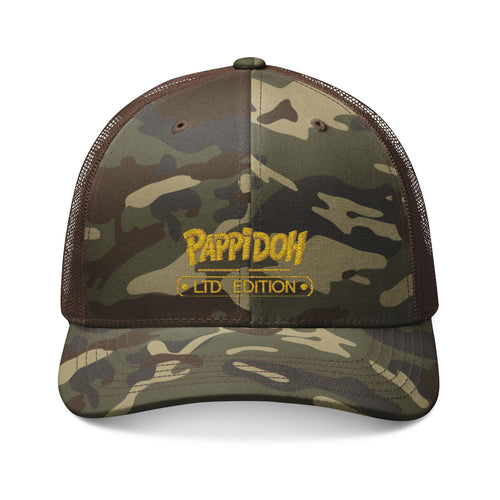 Camo Trucker Hat — Embroidered "PappiDoh Ltd Edition" Cap